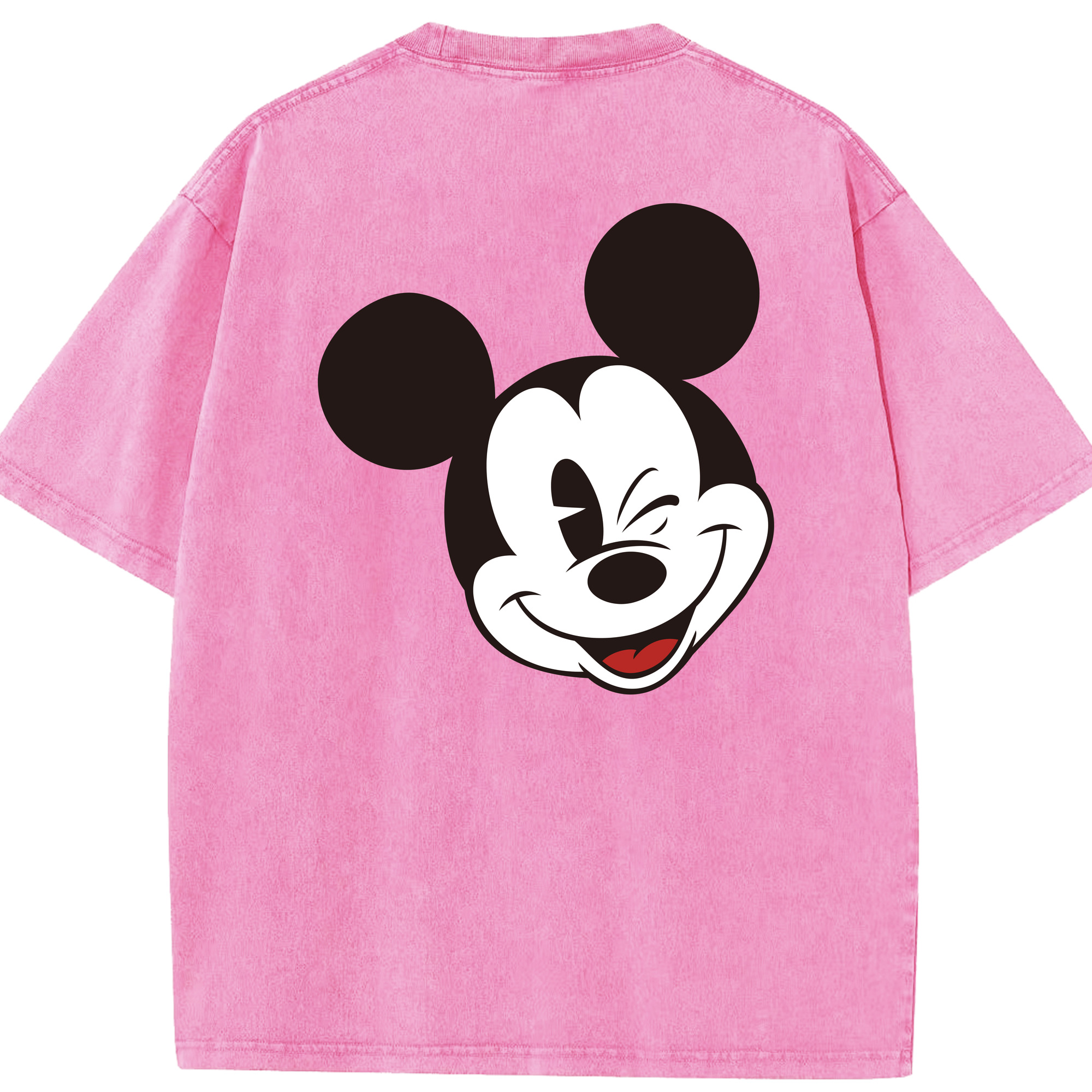 （画像用） ミッキーマウス Mickey Mouse 綿100% ヴィンテージ風 半袖Tシャツ（背面プリント）